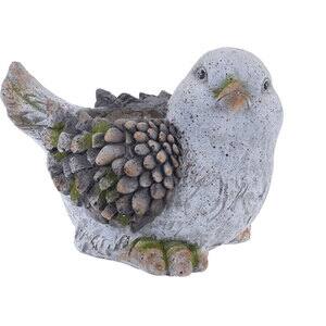 Ghiveci flori KI Pasare, MGO, 25 x 33 x 22.5 cm, multicolor