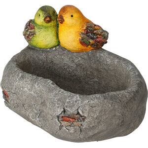 Decoratiune gradina hranitoare pasari, 33 x 24 x 18 cm, multicolor