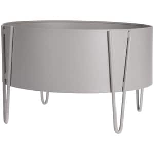 Suport ghiveci flori AMBIANCE X99000910, metal, D 38 cm, gri mat