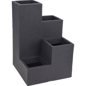 Ghiveci flori KI Cube, plastic, 40 x 40 x 60 cm, antracit