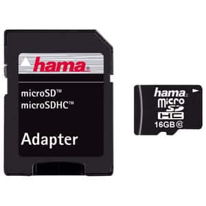 Card de memorie HAMA 108088 microSDHC, 16GB, Clasa 10, 22MBs, adaptor