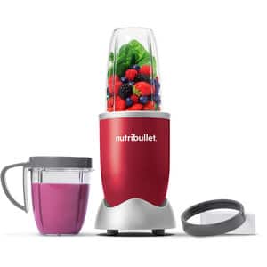 Blender NUTRIBULLET Original NB606R, 0.7l, 1 treapta viteza, 600W, rosu-argintiu
