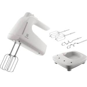 Mixer de mana ELECTROLUX EHM4W, 500W, 5 trepte viteza, alb-argintiu