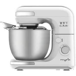 Mixer cu bol MYRIA MY4098, 5l, 600W, 7 trepte viteza, alb-argintiu