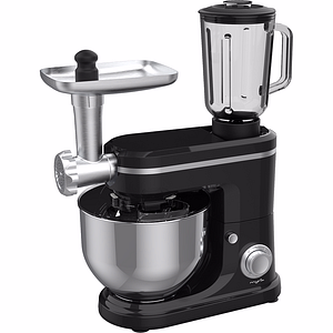 Robot de bucatarie MYRIA MY4713, vas 6l, blender 1.5l, 1500W, 6 trepte viteza, negru-argintiu