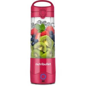 Blender portabil NUTRIBULLET NBP003MA, 0.475l, 1 treapta viteza, USB-C, rosu