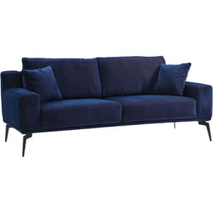 Canapea fixa Cecile 1, 2 locuri, 198 x 106 x 80 cm, albastru