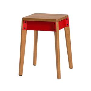 Taburet Josh Stool, maro deschis-rosu