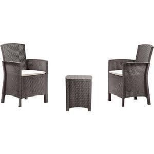Set mobilier gradina BICA Lido, 3 piese, taupe-gri