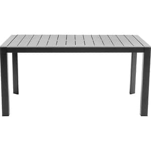 Masa terasa MYRIA Davis, aluminiu, 155 x 92 x 75 cm, gri inchis