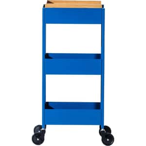 Masuta cu roti Miro Trolley L, albastru, 35 x 25 x 75 cm