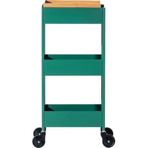 Masuta cu roti Miro Trolley L, verde, 35 x 25 x 75 cm