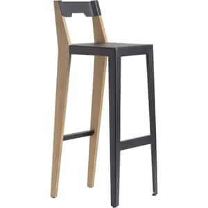 Scaun bar Nyx, maro-negru
