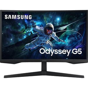 Monitor Gaming curbat LED VA SAMSUNG Odyssey G5 LS27CG552EUXEN, 27", QHD, 165Hz, AMD FreeSync, negru