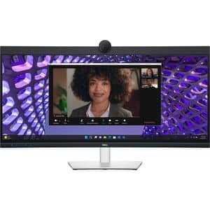 Monitor curbat IPS LED DELL P3424WEB, 34" WQHD, 60Hz, Webcam, negru-agrintiu