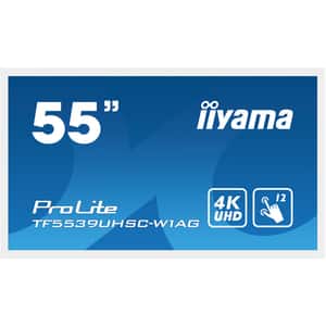 Display profesional IIYAMA ProLite TF5539UHSC-W1AG, 55", UHD 4K, Touch, 60Hz, alb