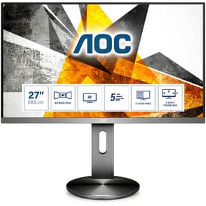 Monitor LED IPS AOC U2790PQU, 27", 4K UHD, 60Hz, Low Blue Light, negru