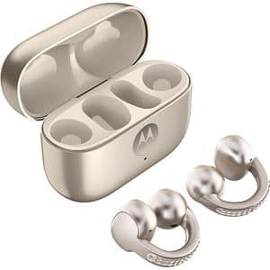 Casti MOTOROLA Moto Buds Loop Swarovski Edition, True wireless, Bluetooth, In-ear, Microfon, Sound by Bose, French Oak