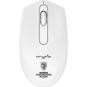 Mouse Wireless MYRIA Echipa Nationala de Fotbal MY8541WHFRF, 1200 dpi, alb
