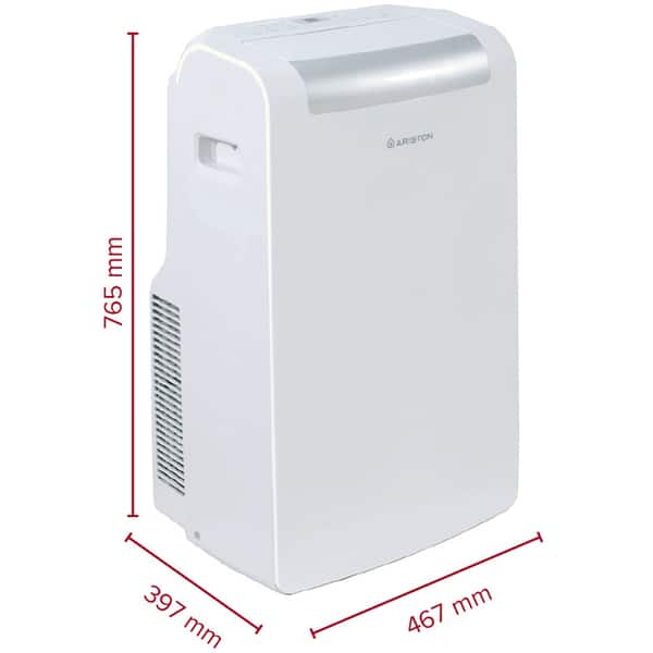 Aer conditionat portabil ARISTON MOBIS PLUS 10, 10000BTU, A+, Dezumidificare, kit instalare inclus, alb