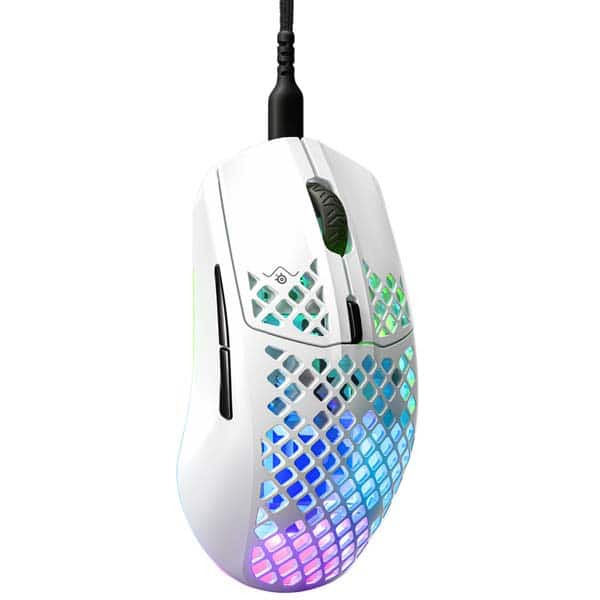 Mouse Gaming STEELSERIES Aerox 3 Edition Snow, 8500 dpi, alb