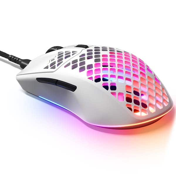 Mouse Gaming STEELSERIES Aerox 3 Edition Snow, 8500 dpi, alb