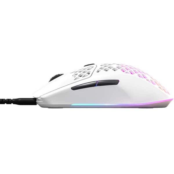 Mouse Gaming STEELSERIES Aerox 3 Edition Snow, 8500 dpi, alb