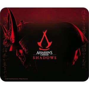 Mouse Pad Gaming ABYSSE CORP Assassin's Creed Shadows Yasuke & Naoe, rosu