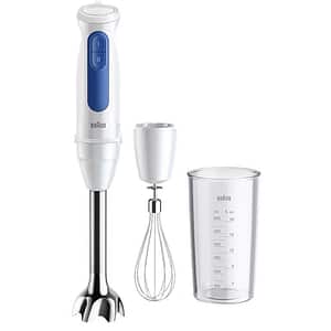Mixer vertical BRAUN MQ30051M, 0.6l, 900W, 2 trepte viteza, alb-albastru