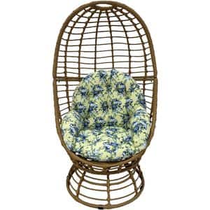 Scaun terasa MYRIA Retro, metal, 88 x 84 x 144 cm, rotativ, maro deschis