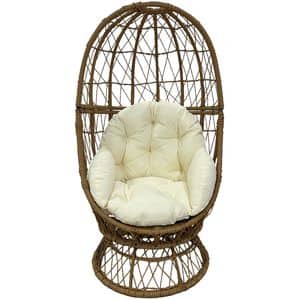 Scaun terasa MYRIA Retro Clasic, metal, 88 x 84 x 144 cm, rotativ, maro deschis