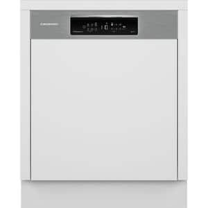 Masina de spalat vase semi-incorporabila GRUNDIG GNIP4630XB, 16 seturi, 6 programe, 60 cm, Clasa C, inox antiamprenta