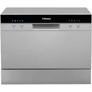 Masina de spalat vase independenta HANSA ZWM556SH, 6 seturi, 5 programe, 55 cm, Clasa F, argintiu