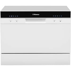 Masina de spalat vase independenta HANSA ZWM556WH, 6 seturi, 5 programe, 55 cm, Clasa F, alb