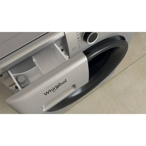 Masina de spalat rufe frontala cu uscator WHIRLPOOL FWDD 1171582 SBV EU N, 6th Sense, 11/7 kg, 1600rpm, Clasa D/E, argintiu