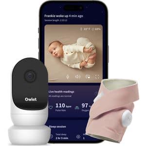 Set OWLET monitor video+ soseta inteligenta Dream Sock PSRHNN20IM, roz-alb
