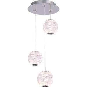 Lustra suspendata MYRIA Diamond, LED, 16W, 27x27x150 cm, crom