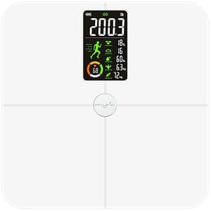 Cantar corporal MYRIA MY4920S, 180Kg, electronic, sticla securizata, alb