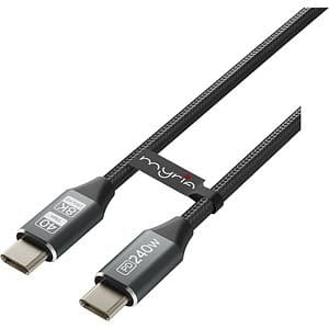 Cablu Thunderbolt 4 MYRIA MY8762, 240W, 8K, 2m, negru