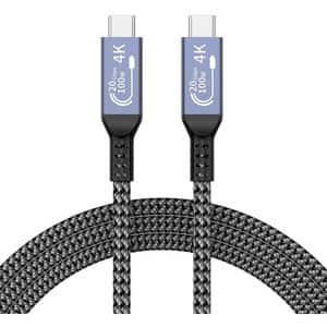 Cablu date Myria MY9101, USB-C - USB-C, 1m, gri