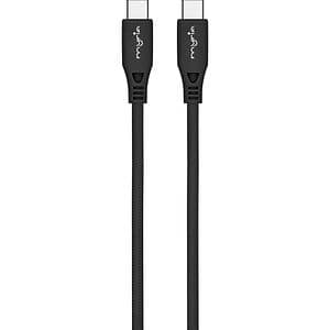 Cablu date MYRIA MY9105BK, USB-C - USB-C, 2m, negru