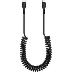 Cablu date MYRIA MY9107BK, USB-C - USB-C, 1m, negru