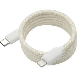 Cablu date MYRIA MY9108WH, USB-C - Lightning, 1m, alb