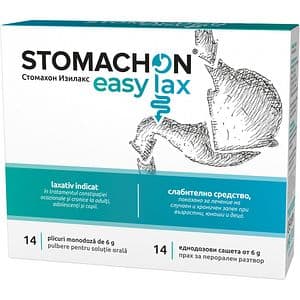 Supliment Stocmachon Easylax, 14 plicuri, NATURPHARMA