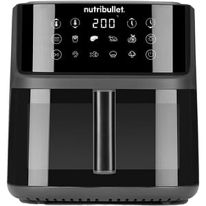 Friteuza cu aer cald NUTRIBULLET CrispLite Vision NBA0811DG, 8l, 2.6kg, 2000W, negru-gri inchis
