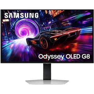 Monitor Gaming OLED SAMSUNG Odyssey G8 LS27FG810SUXEN, 27", 4K UHD, 240Hz, AMD FreeSync Premium Pro, HDR10+, pivot, argintiu