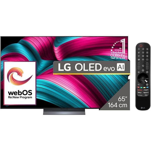 テレビ m76534512099 Televizor OLED Evo Smart LG 65C5ELB, Ultra HD 4K, HDR, 164cm