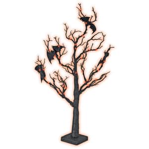 Copac cu lilieci HOME HTT40, 40 led-uri, 10 x 70 cm, iluminare portocaliu