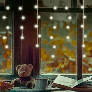 Perdea de lumini LED HOME KAF 50C LED/WW, 50 led-uri, 0.81m, iluminare alb cald