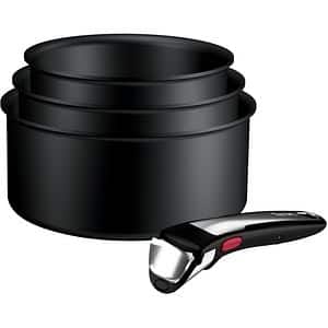 Set vase TEFAL Ingenio Excellence P0079002, 4 piese, 16-20 cm, aluminiu, negru